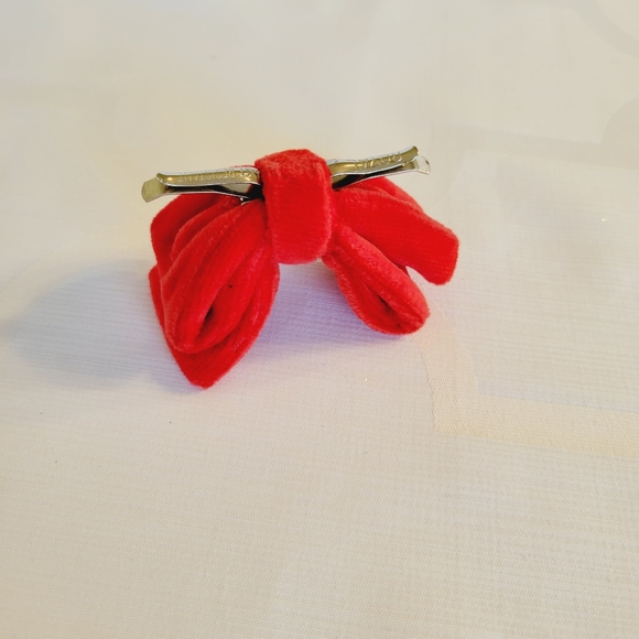 Red Velvet Bow Tie, Infant Toddler Size - Picture 5 of 5